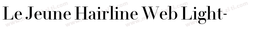 Le Jeune Hairline Web Light字体转换